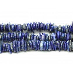 Fil 39cm 150pc env - Perles de Pierre - Lapis Lazuli Chips Palets Rondelles 8-14mm 