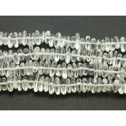 Fil 39cm 100pc env - Perles de Pierre - Cristal Quartz Chips Palets Rondelles 8-14mm 
