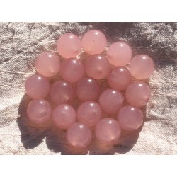 Fil 39cm 32pc env - Perles de Pierre - Jade Boules 12mm Rose clair 