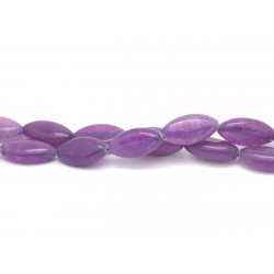 1 Fil 39cm Perles de Pierre - Jade Marquises 20x10mm Violet Rose 