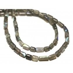 Fil 39cm 48-56pc env - Perles de Pierre - Labradorite Rectangles 5-12mm