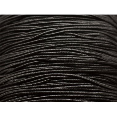 5 mètres - Fil Cordon Tissu Elastique Nylon 1mm Noir - 8741140018808 