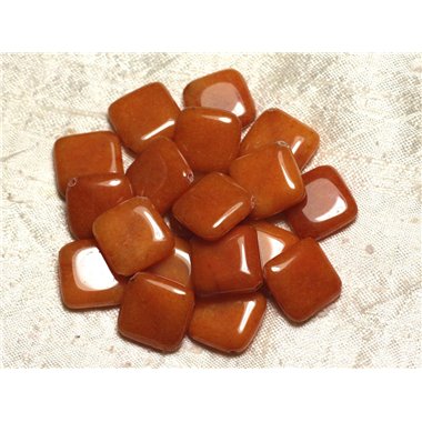 2pc - Perles de Pierre - Jade Orange Losanges 20mm   4558550014610 