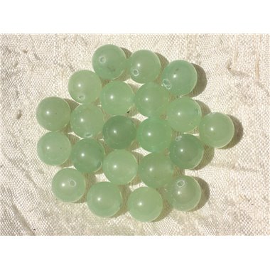 10pc - Perles de Pierre - Jade Boules 10mm Vert clair  4558550016997 
