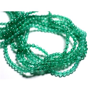 30pc - Perles de Pierre - Jade Boules 4mm Vert Émeraude Menthe -  4558550085580 