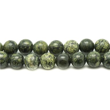 10pc - Perles de Pierre - Serpentine Boules 10mm  4558550031112 
