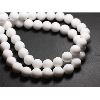 4pc - Perles de Pierre - Jade Boules 14mm Blanc Opaque -  4558550039835 