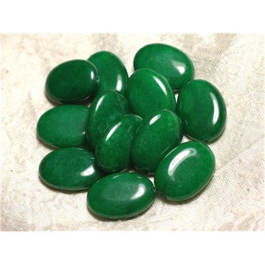 1pc - Perle de Pierre - Jade Verte Ovale 25x18mm   4558550002037