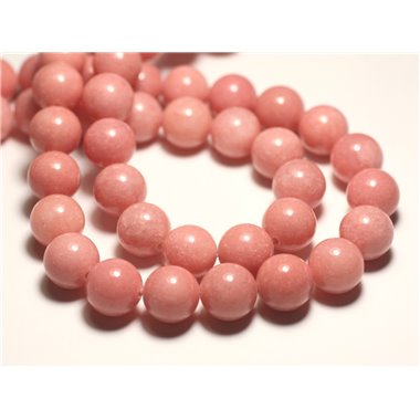 20pc - Perles de Pierre - Jade boules 6mm rose corail pêche - 4558550005892