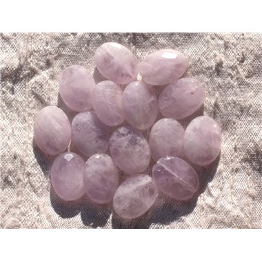 2pc - Perles de Pierre - Améthyste claire Ovales Facettés 16x12mm   4558550010926