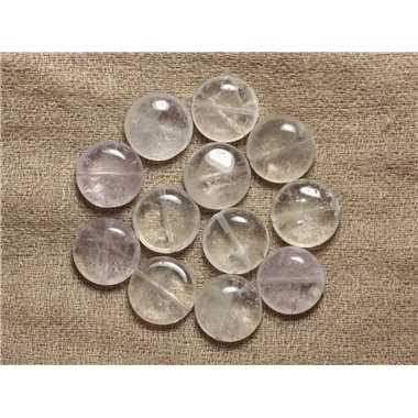 2pc - Perles de Pierre - Améthyste Lavande Palets 16mm  4558550012494