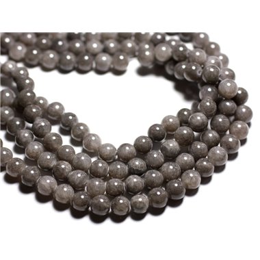 10pc - Perles de Pierre - Jade Boules 8mm Gris Souris - 4558550012852 