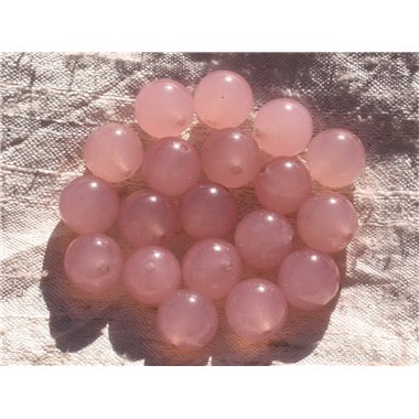 8pc - Perles de Pierre - Jade Boules 12mm Rose clair   4558550015143