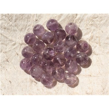 2pc - Perles de Pierre - Améthyste Lavande Boules 10mm   4558550018748