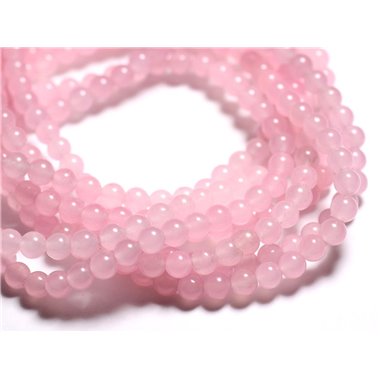 20pc - Perles de Pierre - Jade Boules 6mm Rose clair - 4558550022110 