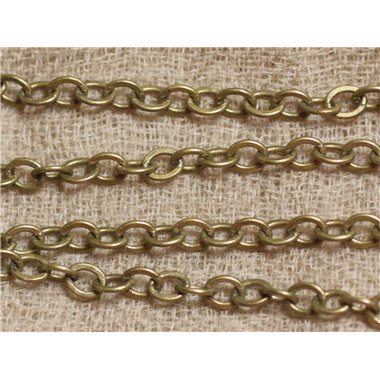 1m Chaîne Bronze Métal Qualité 4.5 x 3.5 x 0.8 mm   4558550024077 