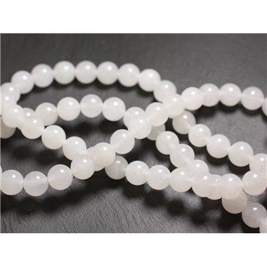 Fil 39cm 92pc env - Perles de Pierre - Jade Boules 4mm Blanc Transparent -  4558550039415 