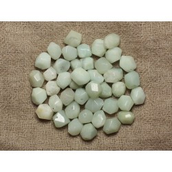 5pc - Perles de Pierre - Amazonite Nuggets Facettés 10x8mm - 4558550033857