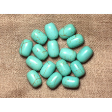 Tonneaux Perles Turquoise Synthèse 