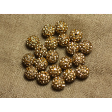 Perles Polymère Strass 8mm et 10mm Rondes